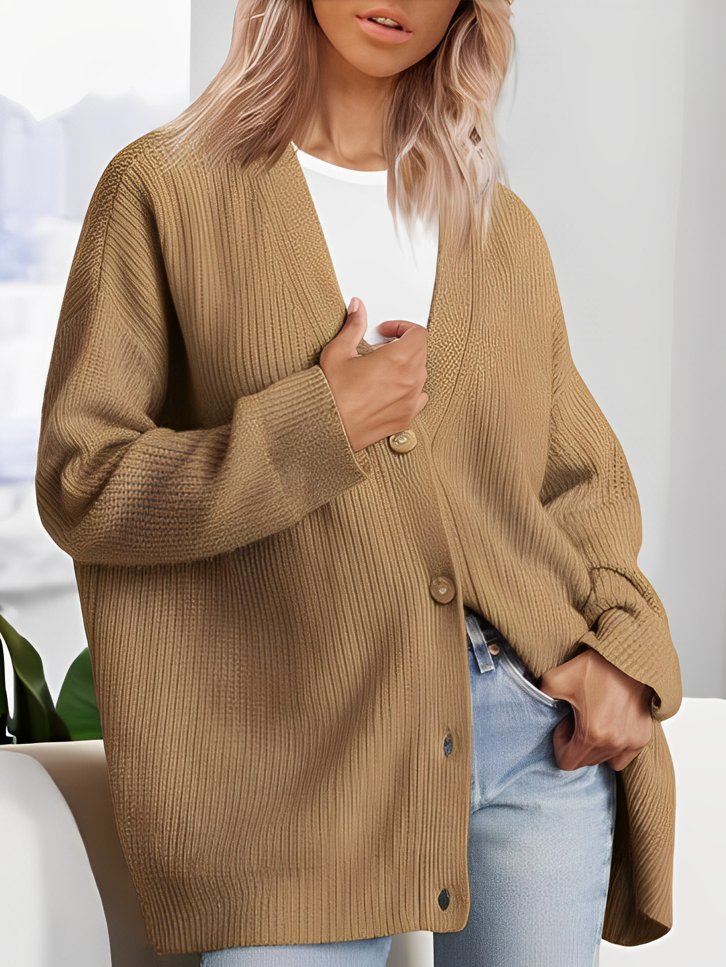 Kelcey - Lässige Strickjacke aus Kaschmir für Damen