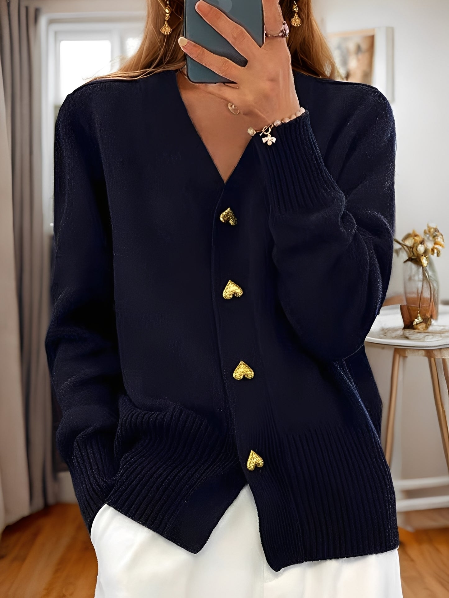 Annalee - Stilvoller Cardigan mit Liebesknöpfen für Damen