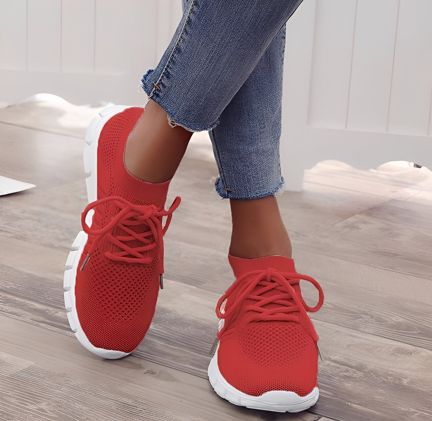 Amanda - Orthopädische Sneakers aus gewebtem Mesh für Damen