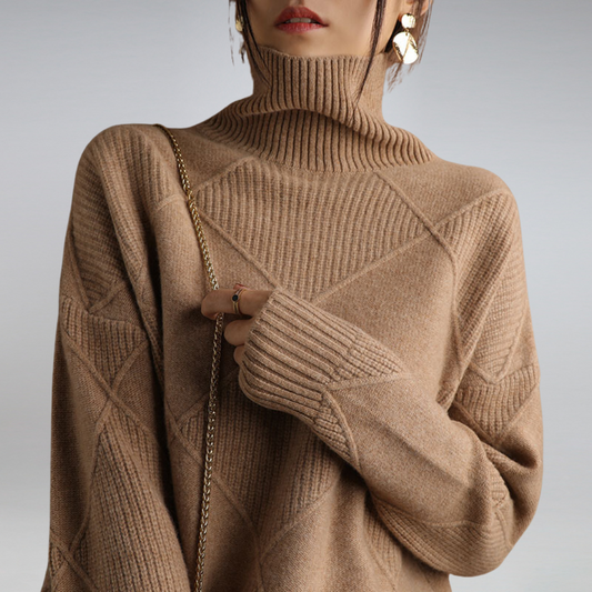 Camille – Damen-Kaschmirrollkragenpullover