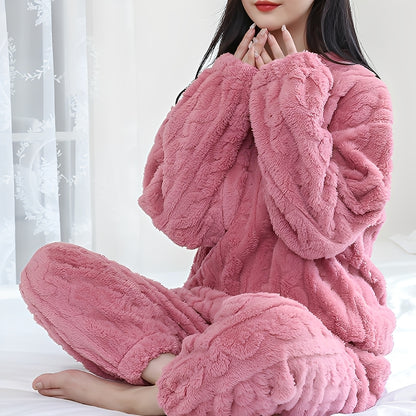 Kilie - Gemütliches, bequemes zweiteiliges Fleece-Set für Damen