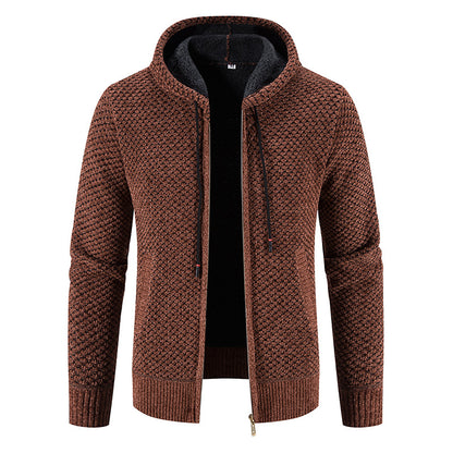 Reynard - Stilvoller Fleece-Cardigan mit Kapuze für Herren
