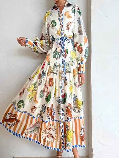 Gemma - Buntes langes Maxikleid für Damen