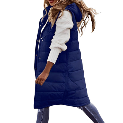 Brenna - Elegante lange Daunenjacke für Damen