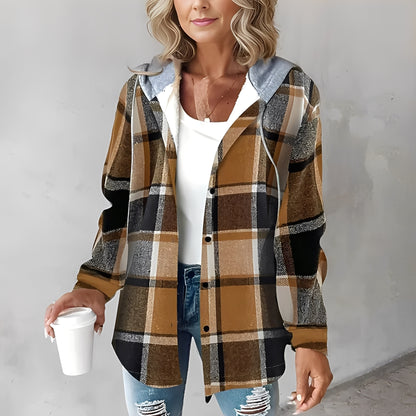 Martina - Lässige Wolljacke mit Kapuze für Damen