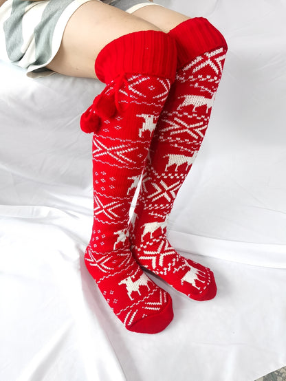 Corinne - Stilvolle Weihnachts-Wollsocken für Damen