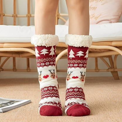 Kassia - Warme Weihnachts-Fußsocken für Damen
