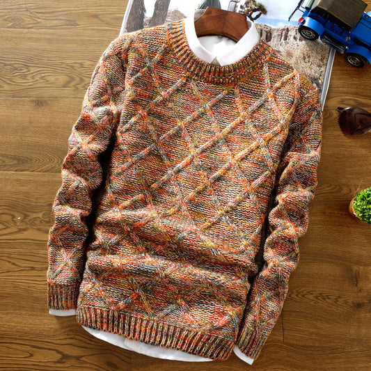 Francis - Warmer, farbenfroher Winterpullover für Herren