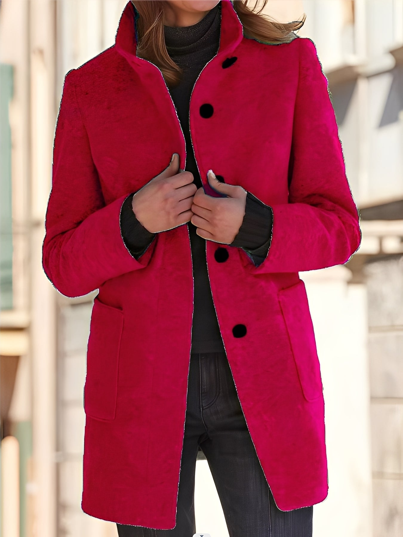 Michele - Winddichter Wollmantel für Damen