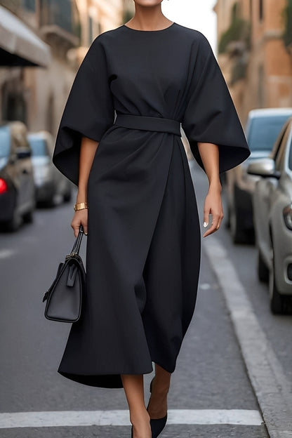 Nicole - Stilvolles Midikleid mit Laternenärmeln für Damen