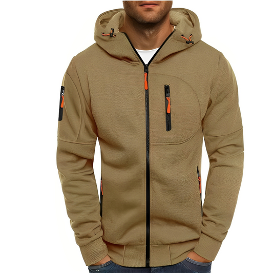 Miller - Lässige Zip-Up-Jacke mit Kapuze für Herren