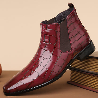 Gladwin - Formelle glänzende Lederstiefel für Herren