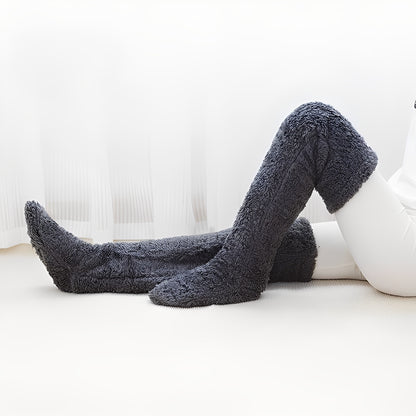 Camellia - Warme, überknielange Wintersocken für Damen