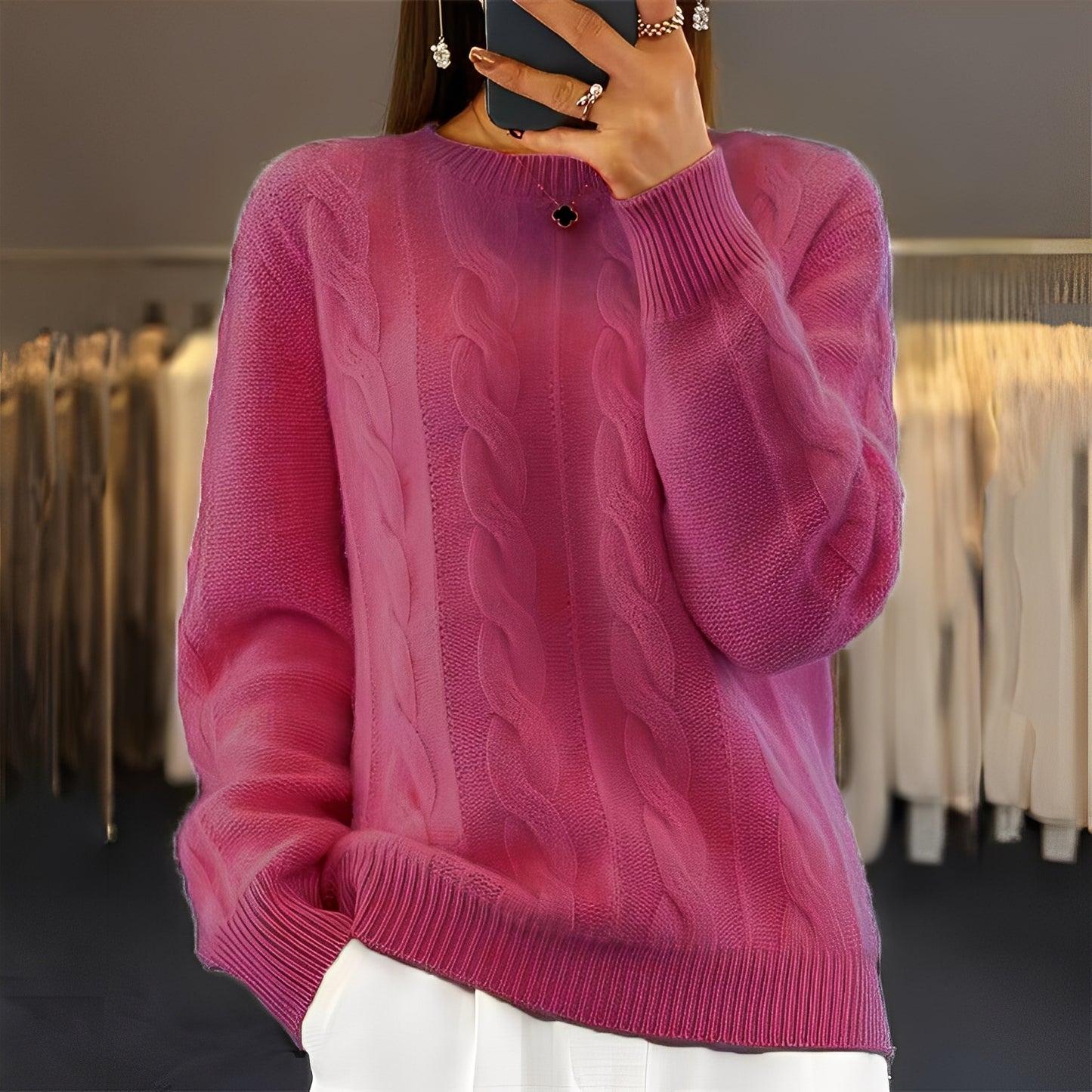 Leanne - Klassischer, stilvoller Strickpullover für Damen