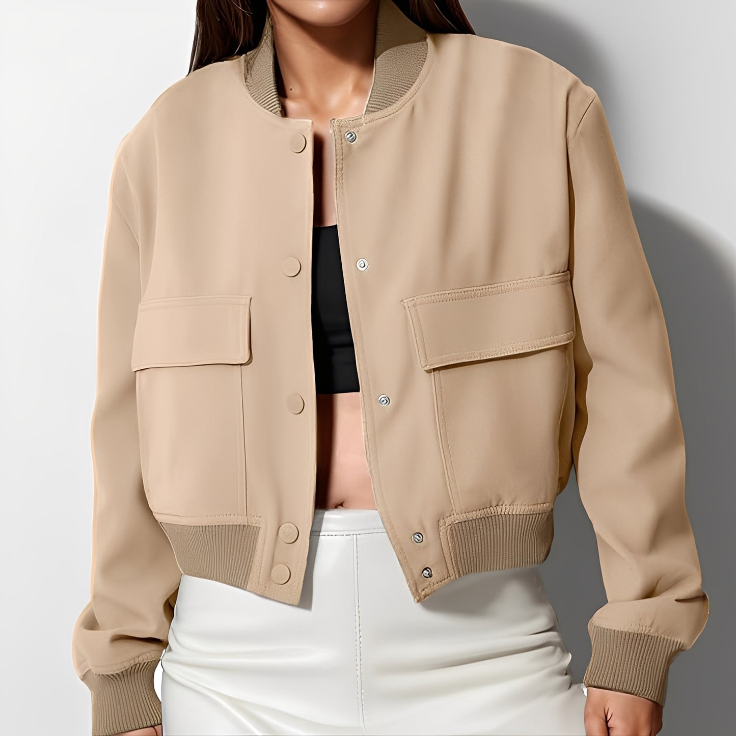 Marva - Lässige, lockere Jacke mit großen Taschen für Damen
