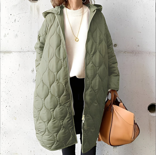 Krystine - Lässiger Parka-Mantel mit Kapuze für Damen