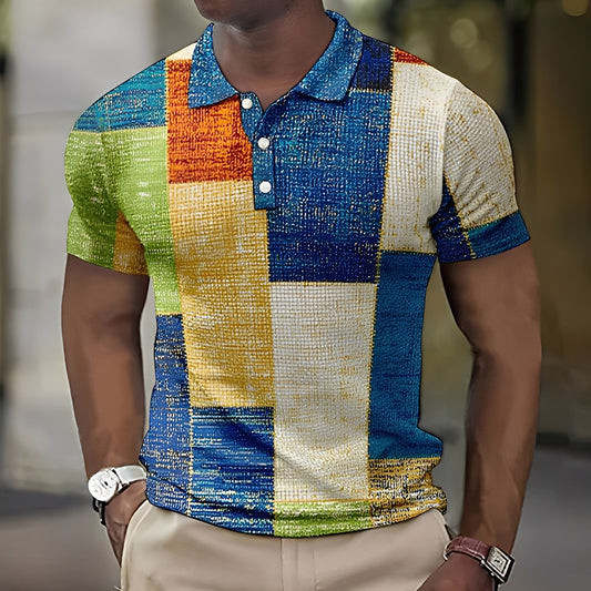 Reginald - Stilvolles mehrfarbiges Poloshirt für Herren