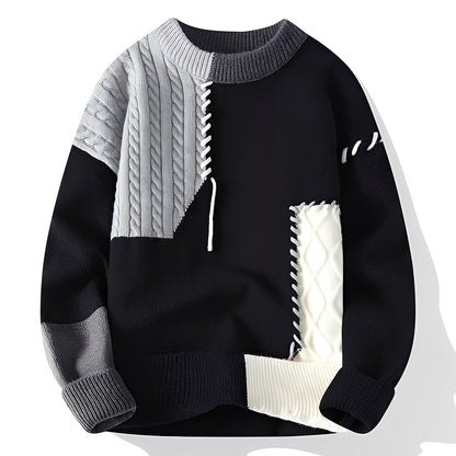 Curtis - Stilvoller Fleece-Pullover mit Farbblock-Design für Herren