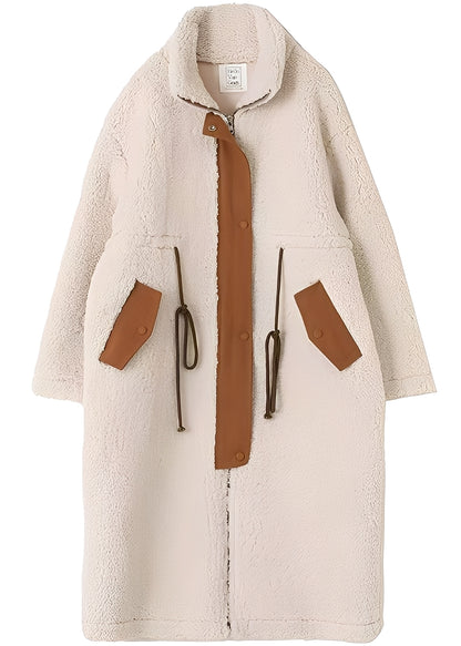 Noelene - Warmer, locker sitzender Wollmantel für Damen