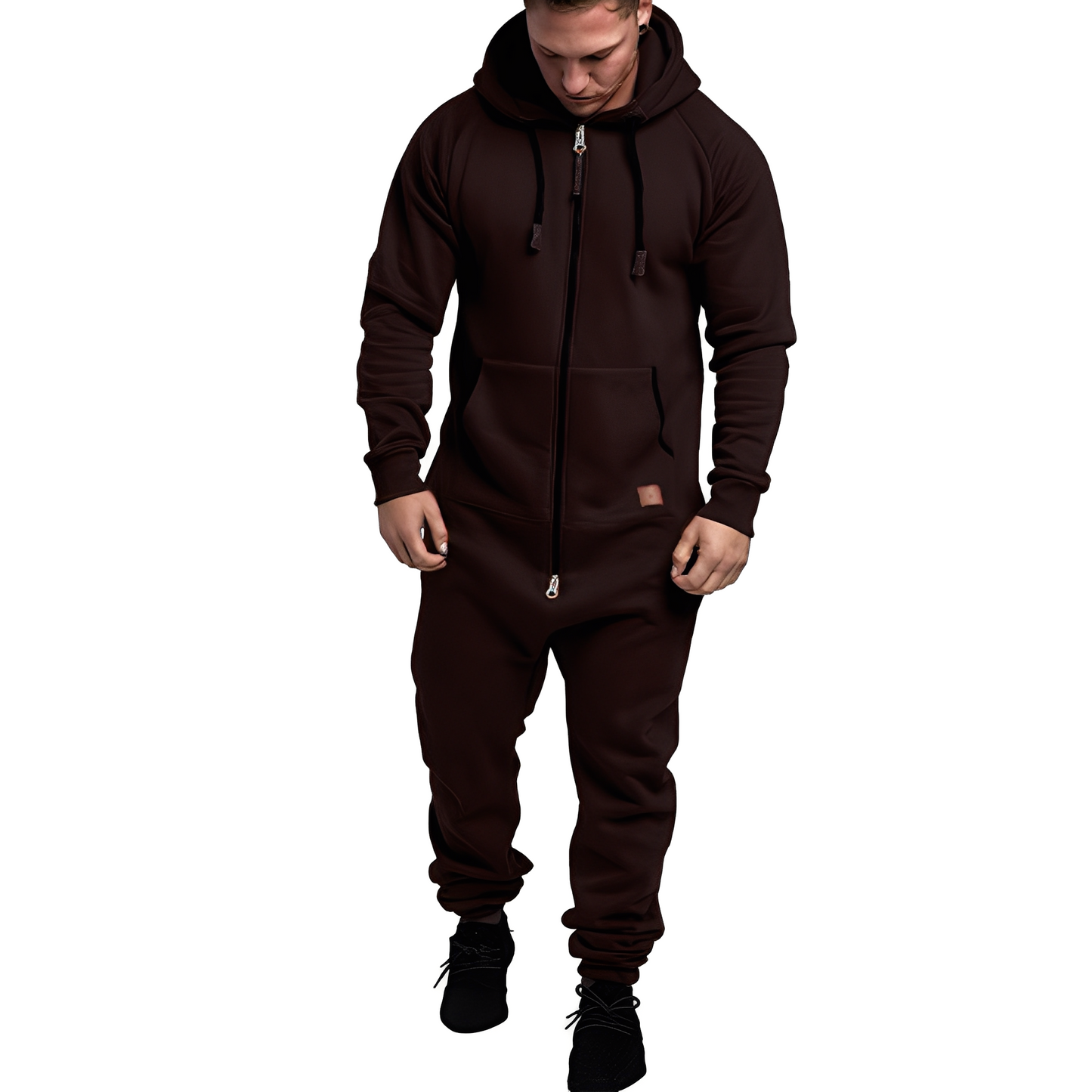 Benson - Lässiger Fleece-Jumpsuit mit Kapuze für Herren