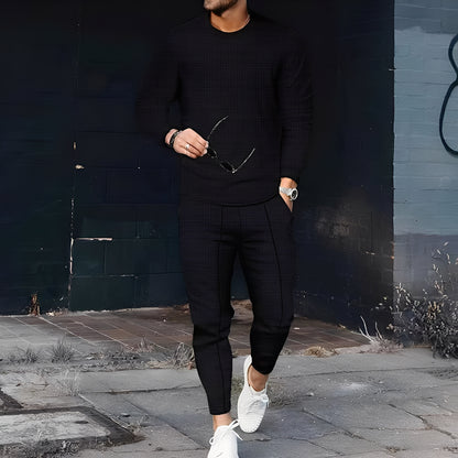 Dillan - Lässiges Slim-Fit-Set für Herren aus Waffelstoff