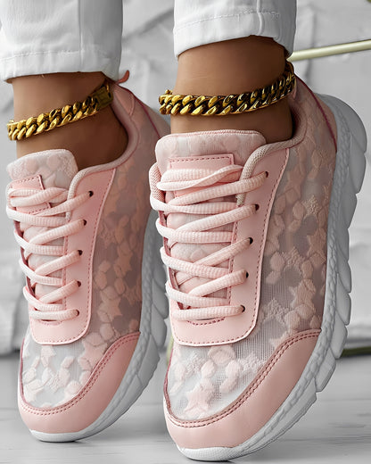 Elisabeth - Lässige, atmungsaktive Sneakers mit Blumenmuster für Damen