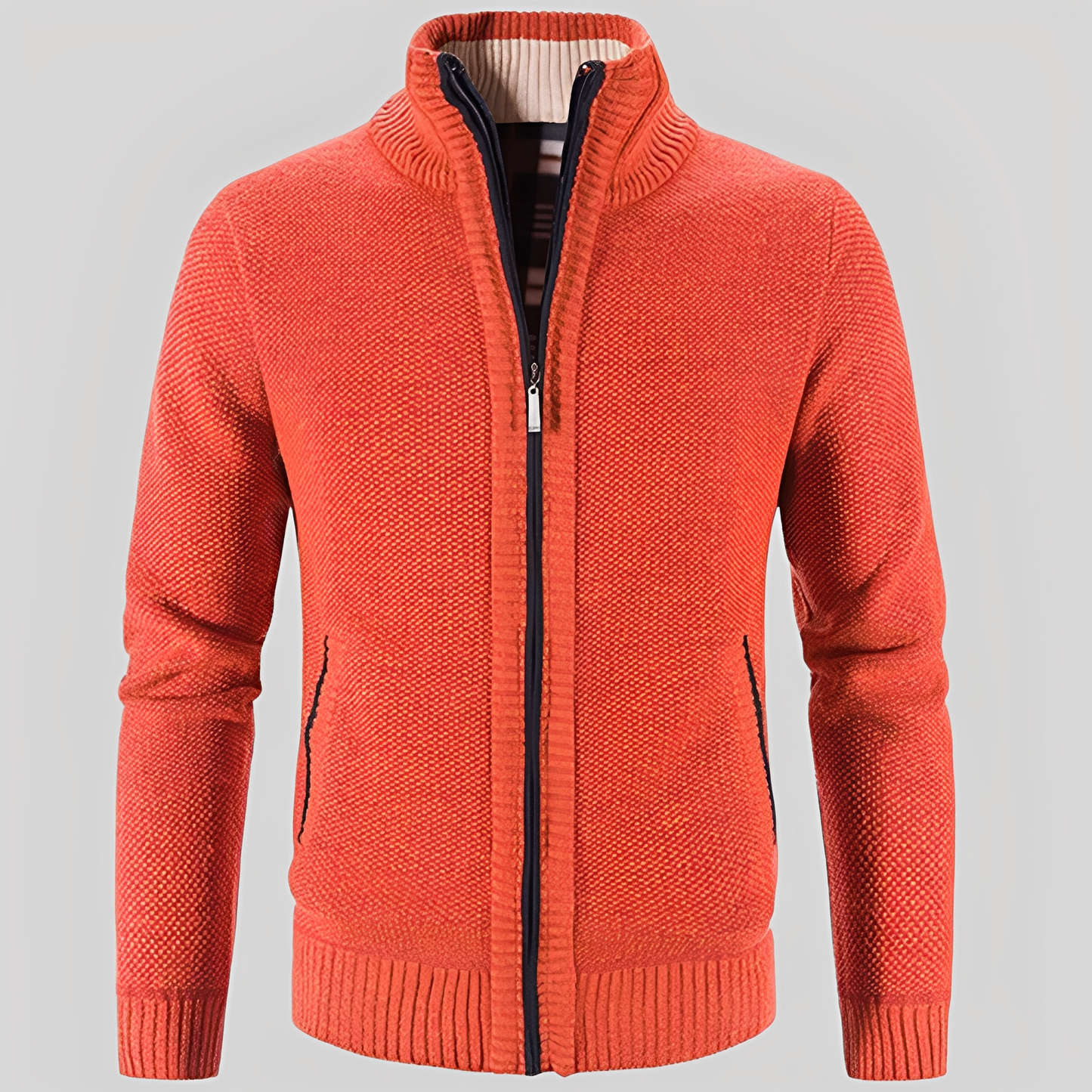 Kelvin - Schlichte Strickjacke mit Reißverschluss für Herren