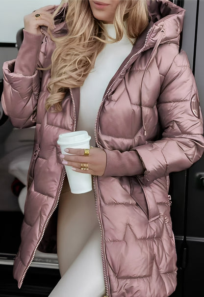 Georgina - Eleganter Daunenmantel mit Kapuze für Damen