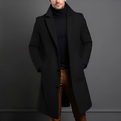 Kristopher - Klassischer langer Wollmantel für Herren