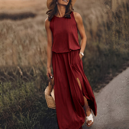 Mina – Kleid mit geteiltem Saum und Doppeltaschen
