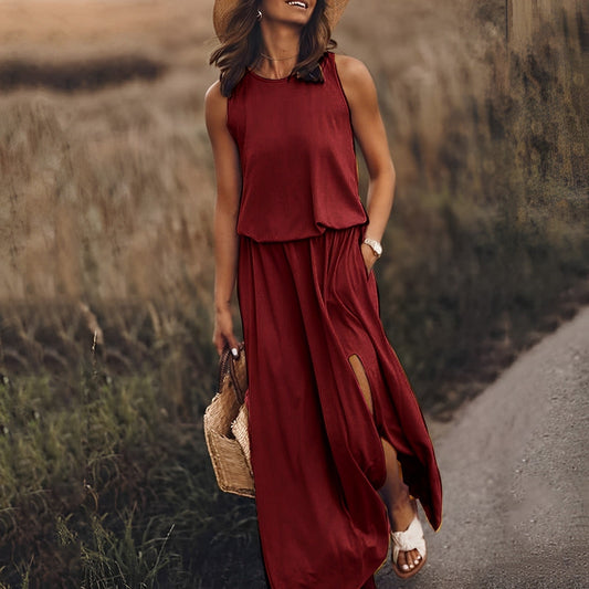 Mina – Kleid mit geteiltem Saum und Doppeltaschen