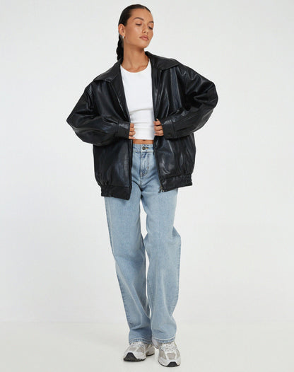 Ariane – Damen-Oversize-Lederjacke