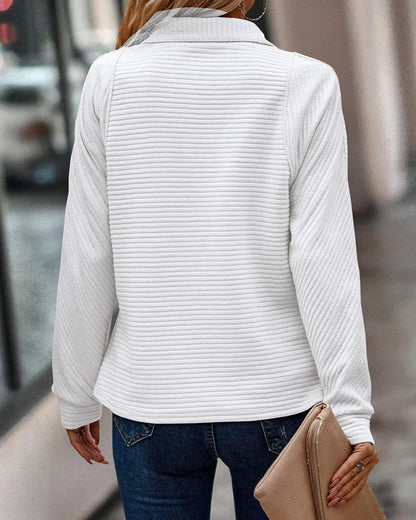 Vina – Eleganter Pullover mit halbem Zipper