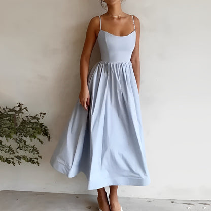 Selena - Fließendes Midikleid für Damen für den Weg zur Arbeit