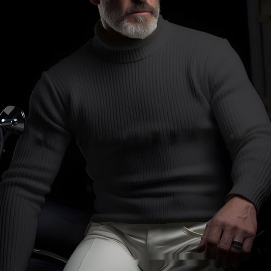 Randolf - Eleganter, schlichter Rollkragenpullover für Herren