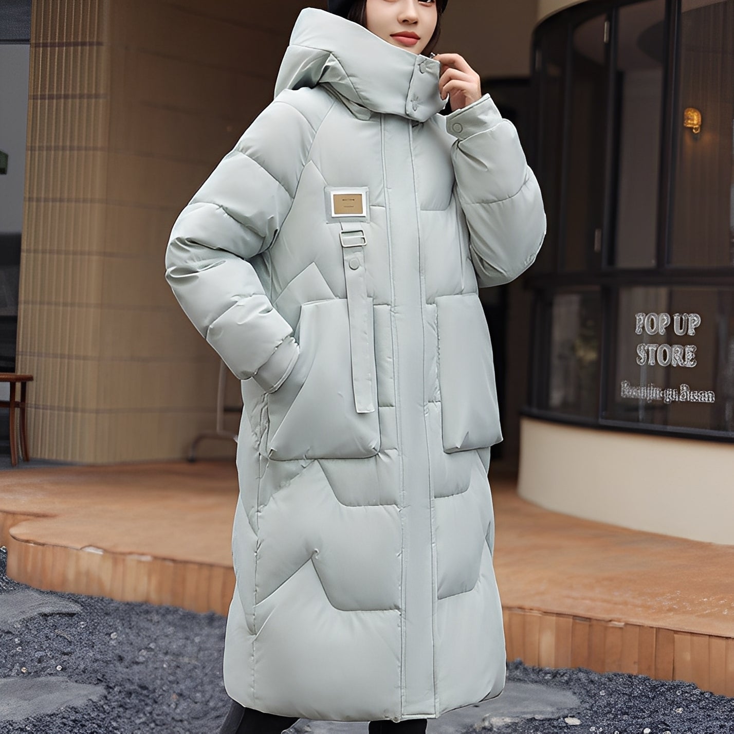 Rexanne - Stilvolle lange Kapuzenjacke für Damen