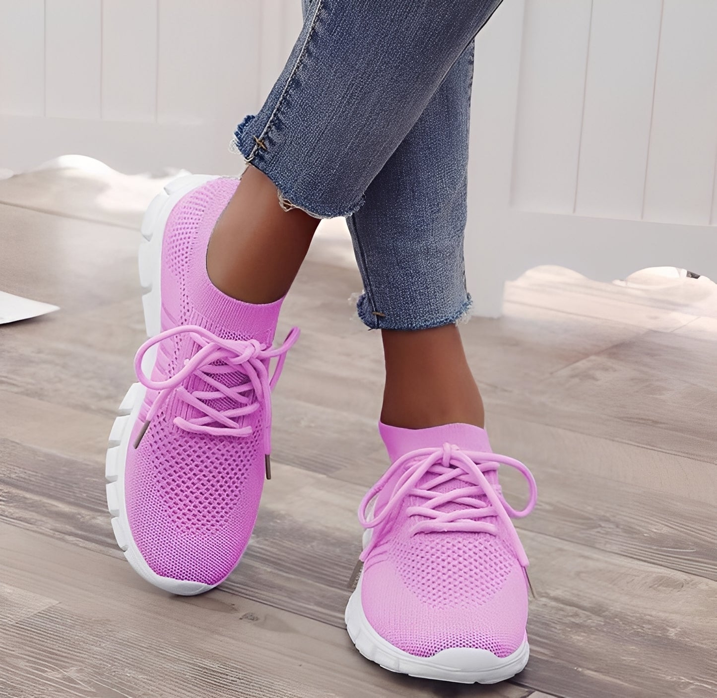 Amanda - Orthopädische Sneakers aus gewebtem Mesh für Damen