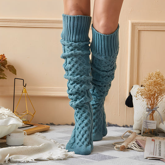 Jillian - Stilvolle, warme, lange Wollsocken für Damen