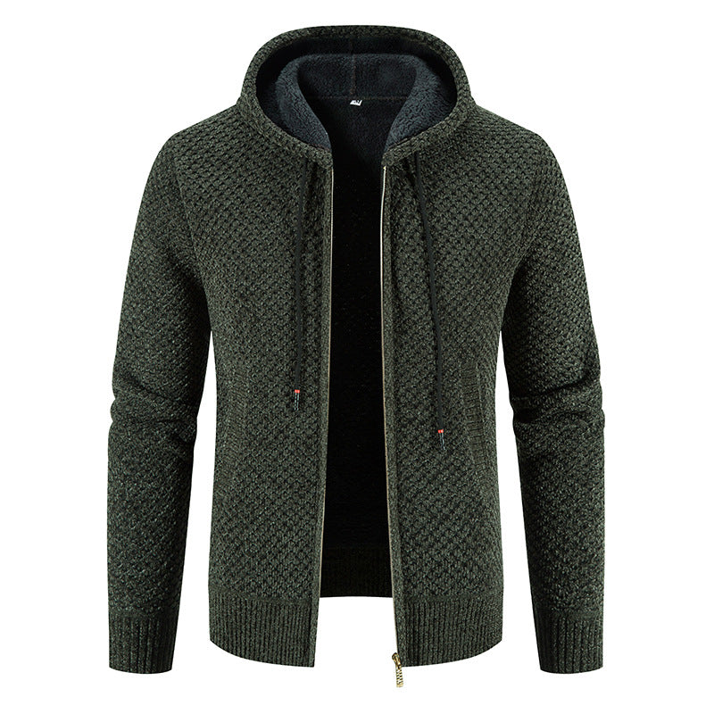 Reynard - Stilvoller Fleece-Cardigan mit Kapuze für Herren