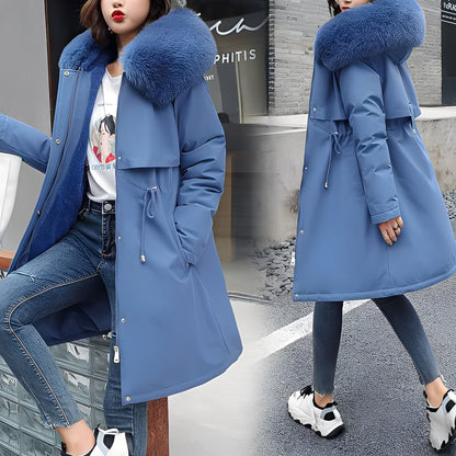 Evette - Stilvoller, warmer, wattierter Mantel mit Kapuze für Damen