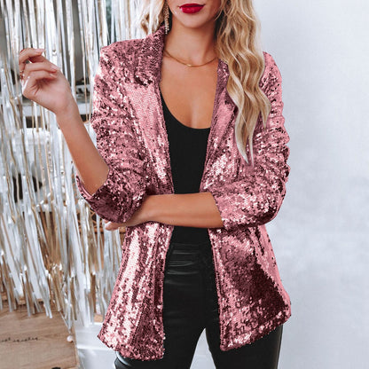Miranda - Glänzender Paillettenblazer für Damen