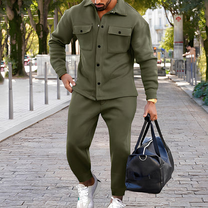 Kent - Lässiges Slim-Fit-Set aus Hemd und Hose für Herren