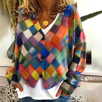 Nydia - Lässiger, weicher Pullover mit Aufdruck für Damen