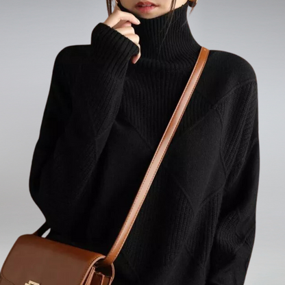 Camille – Damen-Kaschmirrollkragenpullover