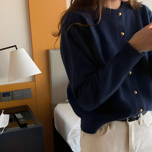 Merla - Lockerer Pullover-Mantel mit Rundhalsausschnitt für Damen