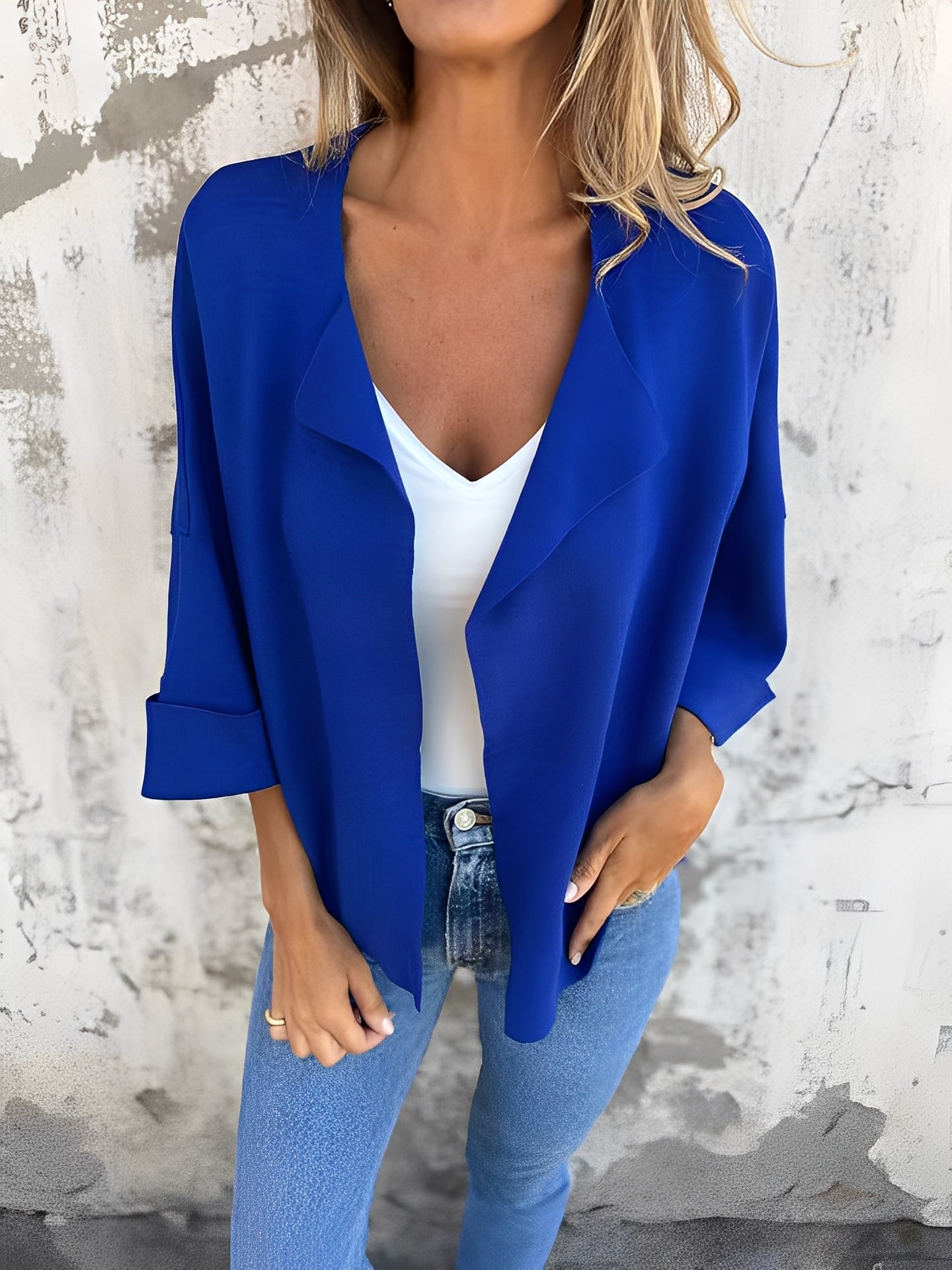 Angelle - Stilvoller, locker sitzender Blazer aus Wildleder für Damen