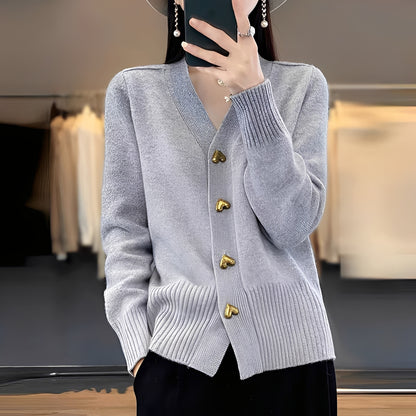 Valarie - Strickjacke mit Herzknöpfen für Damen