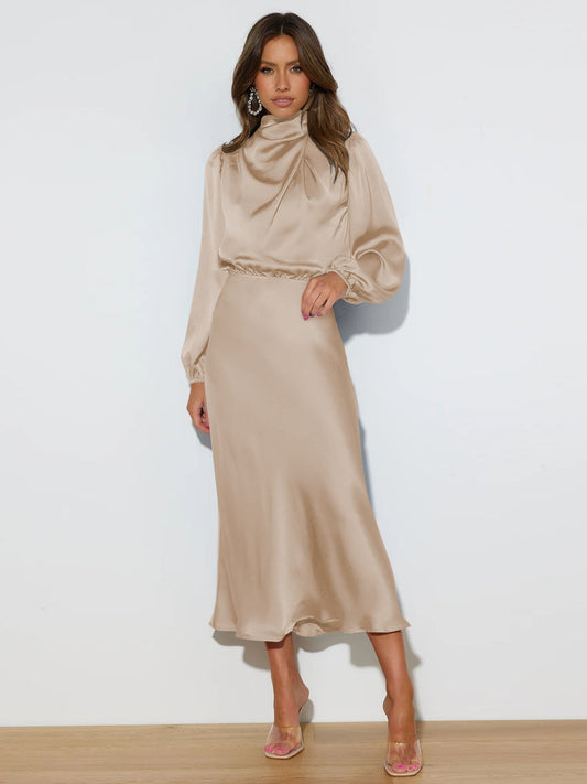 Danica - Formelles Langarmkleid mit Neckholder für Damen