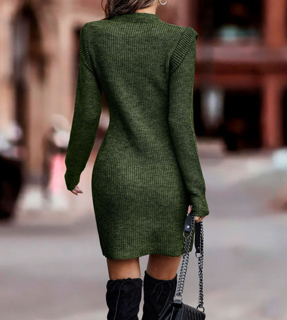 Rosannah - Stilvolles langärmeliges Strickkleid für Damen