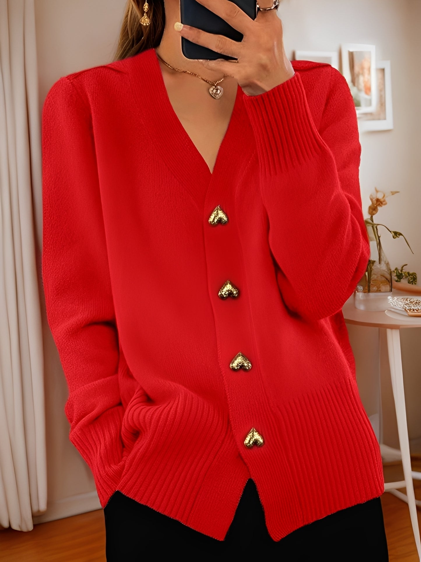 Annalee - Stilvoller Cardigan mit Liebesknöpfen für Damen